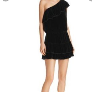 NWT Joie One Shoulder Velvet Mini Dress